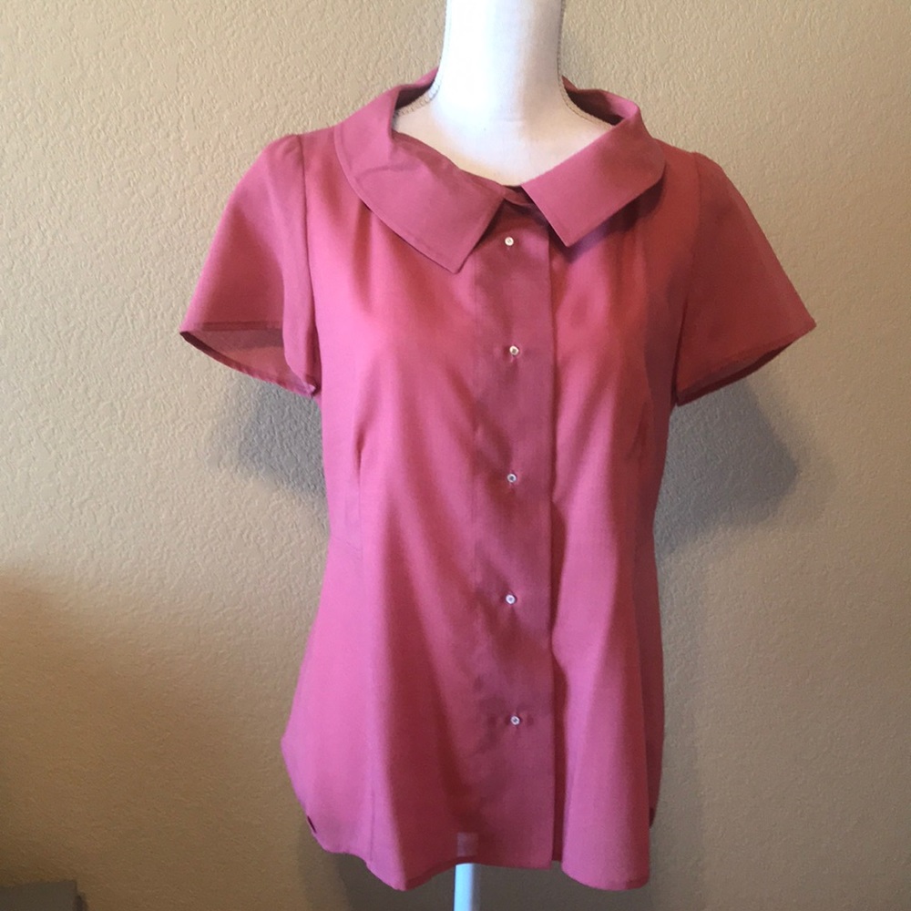 Chloe Jackie O style blouse in Poivre Rose